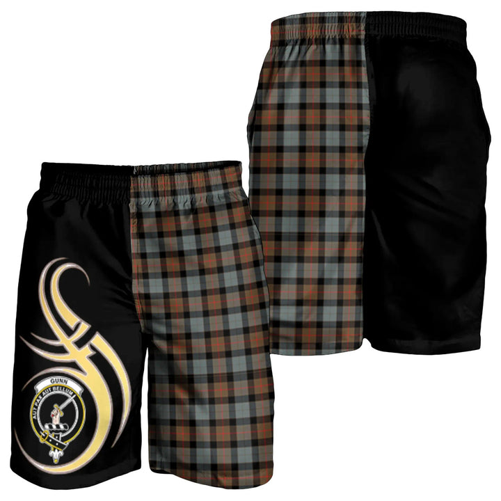 Scottish Gunn Weathered Clan Crest Tartan Believe in Me Men's Shorts