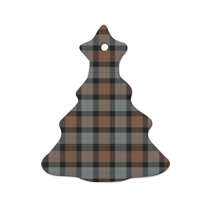 Scottish Gunn Weathered Clan Tartan Ceramic Ornament  Tree Shape Tartan Plaid