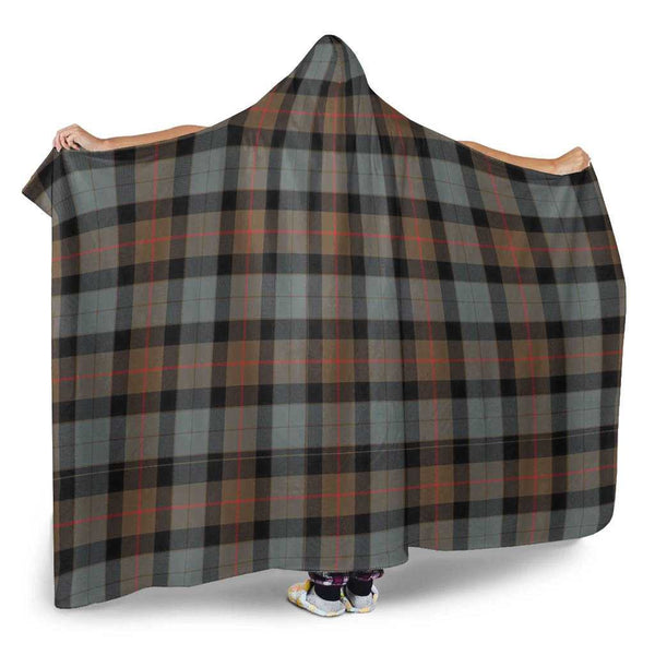 Scottish Gunn Weathered Clan Tartan Hooded Blanket Tartan Plaid 2