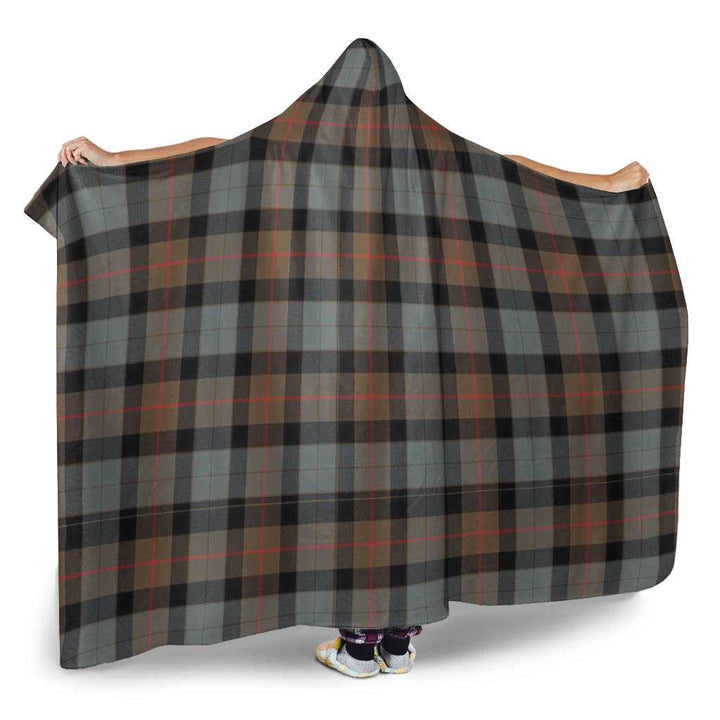 Scottish Gunn Weathered Clan Tartan Hooded Blanket Tartan Plaid 2