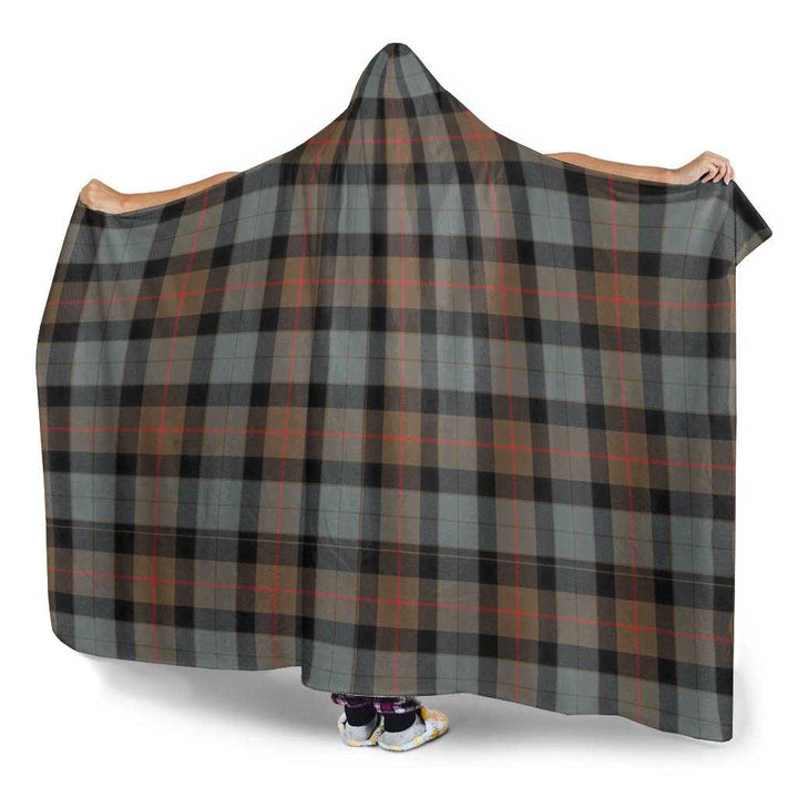 Scottish Gunn Weathered Clan Tartan Hooded Blanket Tartan Plaid 3