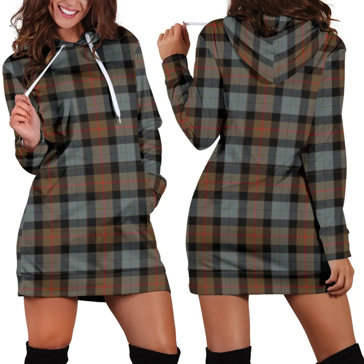 Scottish Gunn Weathered Clan Tartan Hoodie Dress