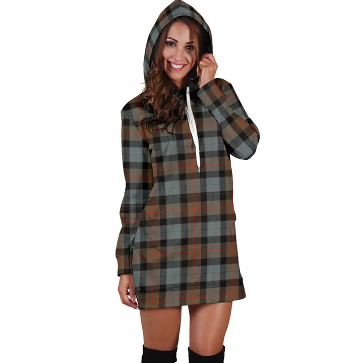 Scottish Gunn Weathered Clan Tartan Hoodie Dress