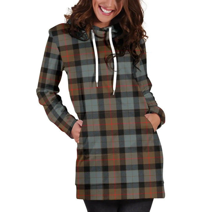 Scottish Gunn Weathered Clan Tartan Hoodie Dress