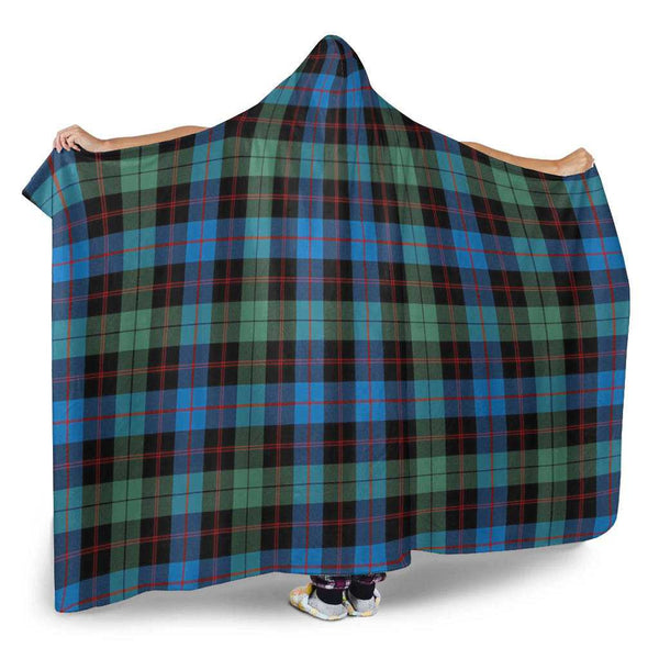Scottish Guthrie Ancient Clan Tartan Hooded Blanket Tartan Plaid 2
