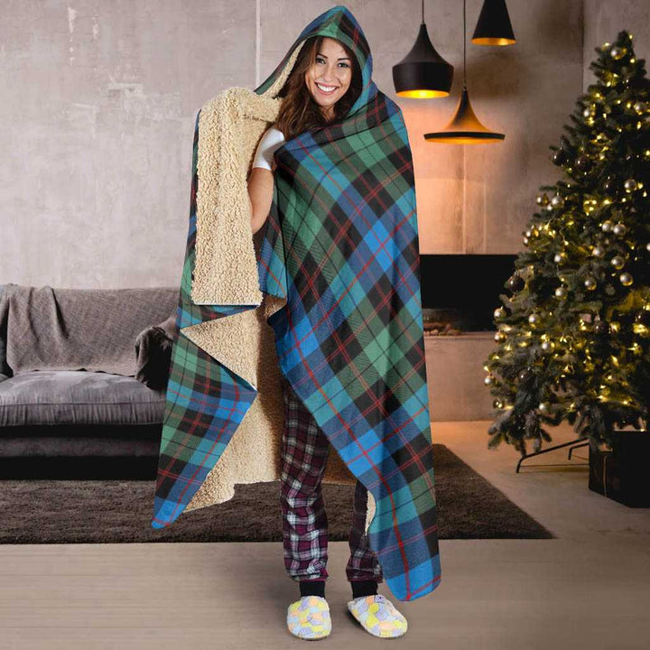 Scottish Guthrie Ancient Clan Tartan Hooded Blanket Tartan Plaid 6