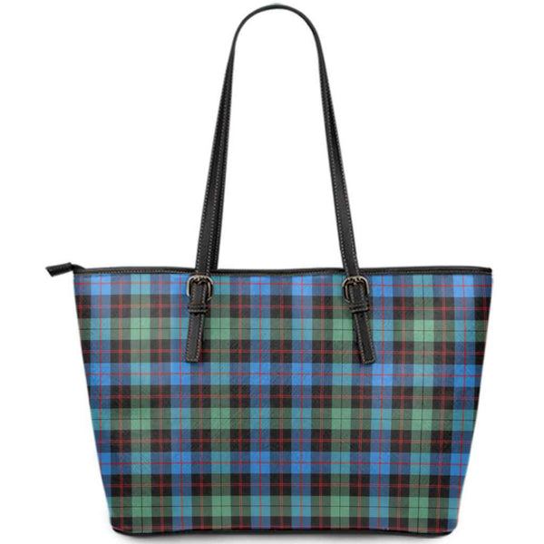 Scottish Guthrie Ancient Clan Tartan Leather Tote Tartan Plaid