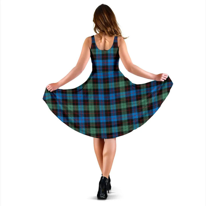 Scottish Guthrie Ancient Clan Tartan Women Midi Dress