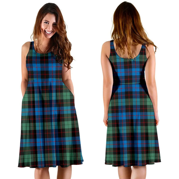 Scottish Guthrie Ancient Clan Tartan Women Midi Dress