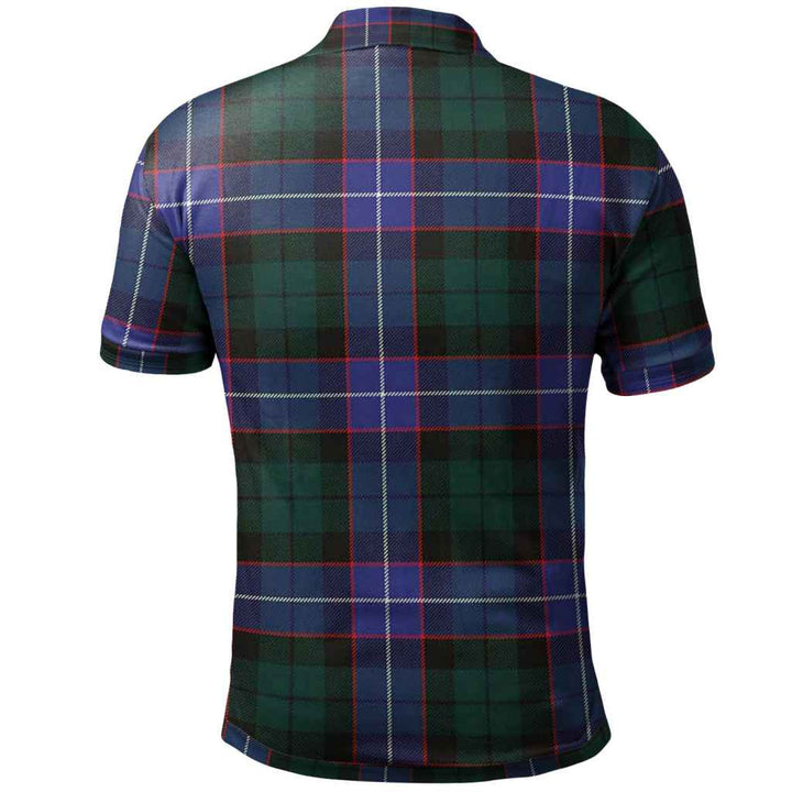 Scottish Guthrie Clan Crest Tartan Polo Shirt Back Side Tartan Plaid