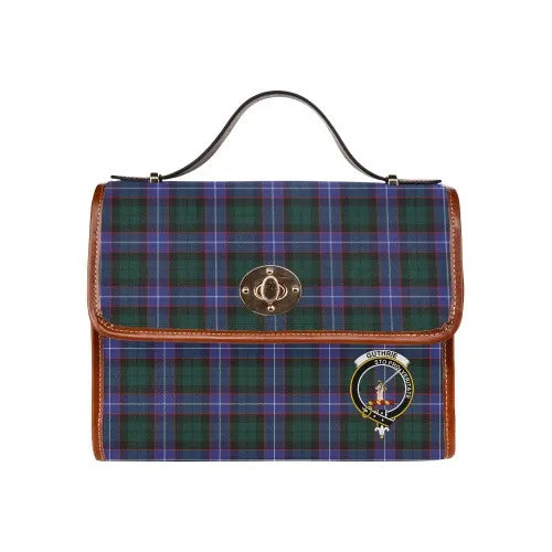 Scottish Guthrie Clan Crest Tartan Waterproof Canvas Bag Tartan Plaid 1