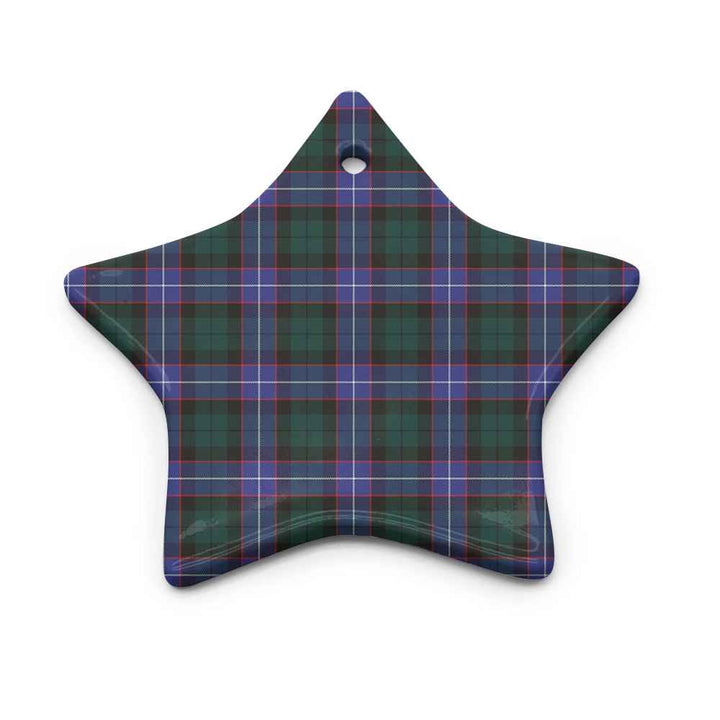 Scottish Guthrie Modern Clan Tartan Ceramic Ornament Star Shape Tartan Plaid