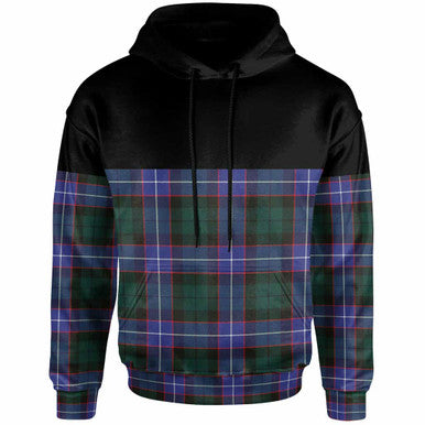 Scottish Guthrie Modern Clan Tartan Hoodie - Horizontal Style Front Side Tartan Plaid