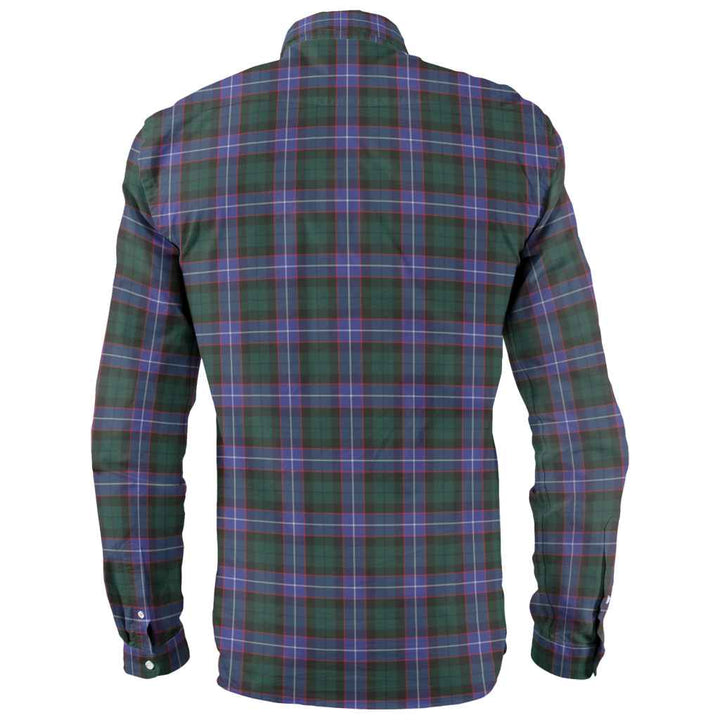 Scottish Guthrie Modern Clan Tartan Long Sleeve Shirt Back Side Tartan Plaid