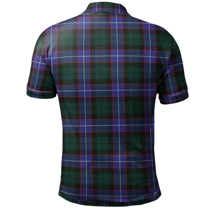 Scottish Guthrie Modern Clan Tartan Polo Shirt Back Side Tartan Plaid