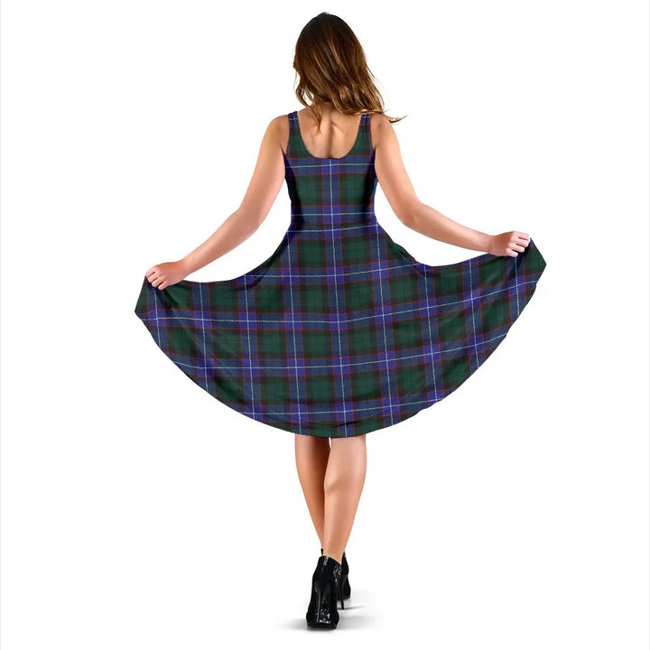 Scottish Guthrie Modern Clan Tartan Women Midi Dress