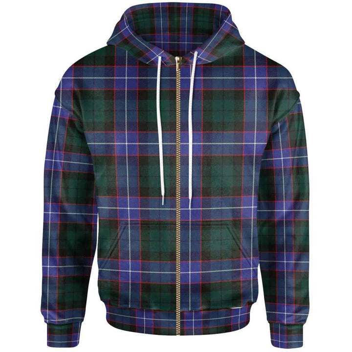 Scottish Guthrie Modern Clan Tartan Hoodie Zip Tartan Plaid