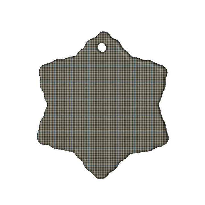 Scottish Haig Check Clan Tartan Ceramic Ornament Snow Flake Shape Tartan Plaid