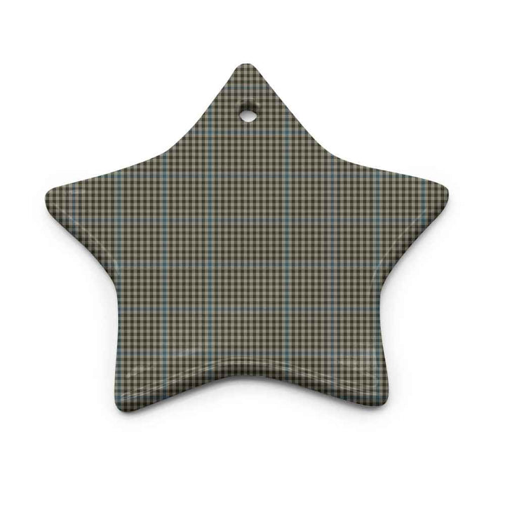 Scottish Haig Check Clan Tartan Ceramic Ornament Star Shape Tartan Plaid