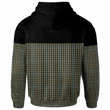 Scottish Haig Check Clan Tartan Hoodie - Horizontal Style Back Side Tartan Plaid