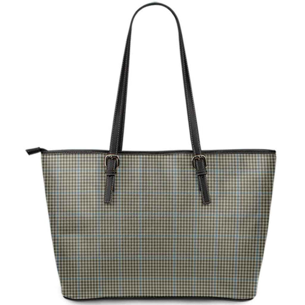 Scottish Haig Check Clan Tartan Leather Tote Tartan Plaid