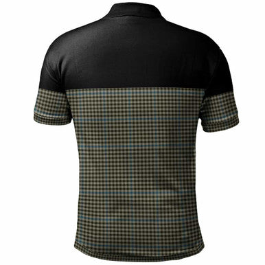 Scottish Haig Check Clan Tartan Polo Shirt - Horizontal Style Back Side Tartan Plaid
