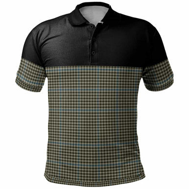 Scottish Haig Check Clan Tartan Polo Shirt - Horizontal Style Front Side Tartan Plaid