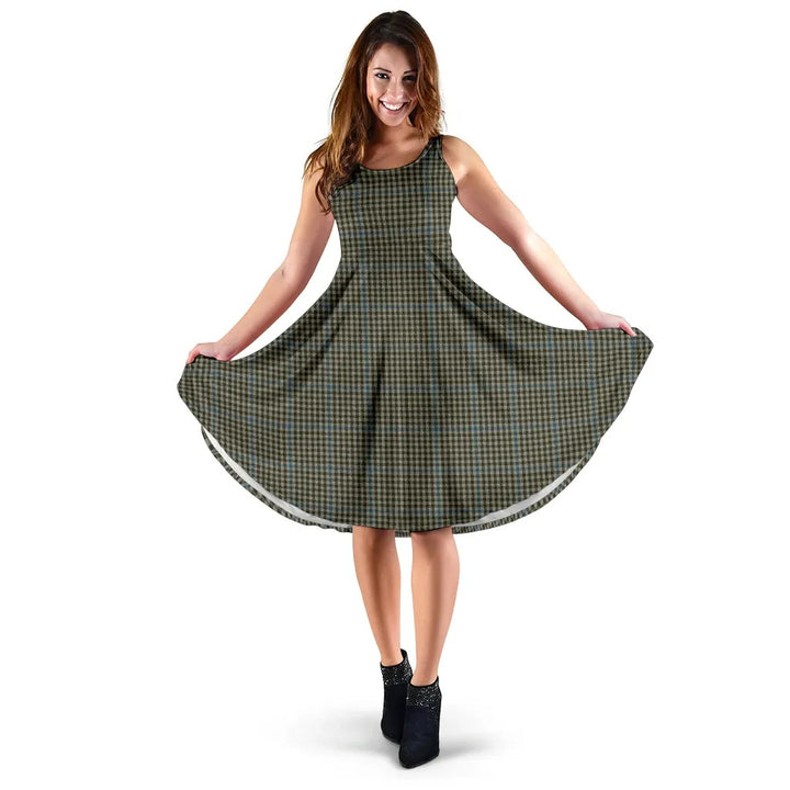 Scottish Haig Check Clan Tartan Women Midi Dress