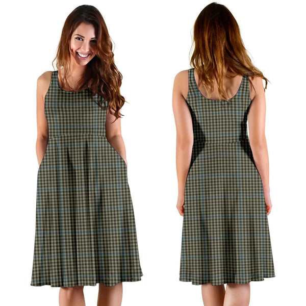 Scottish Haig Check Clan Tartan Women Midi Dress