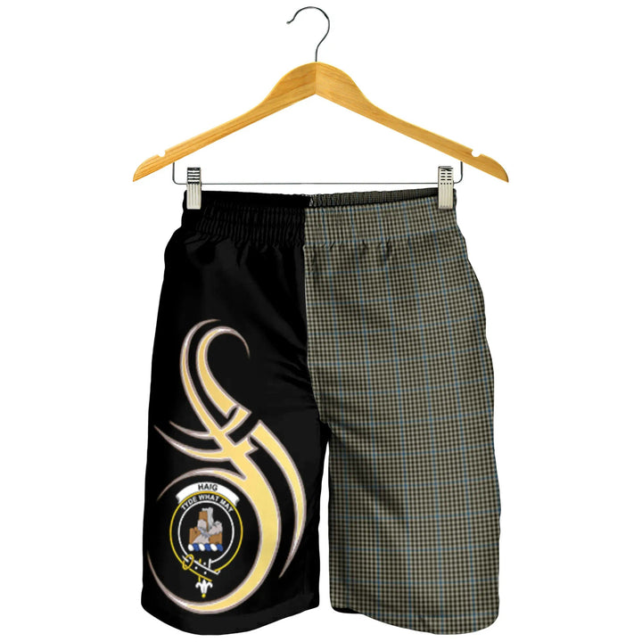 Scottish Haig Clan Crest Tartan Believe in Me Men's Shorts