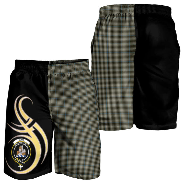 Scottish Haig Clan Crest Tartan Believe in Me Men's Shorts