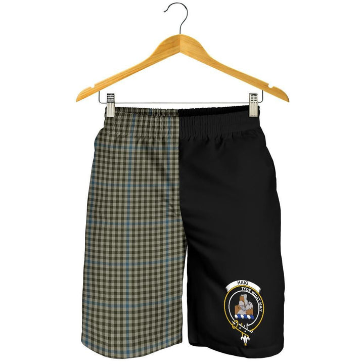 Scottish Haig Clan Crest Tartan Half of Me Men's Shorts