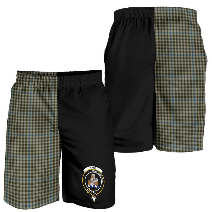 Scottish Haig Clan Crest Tartan Half of Me Men's Shorts