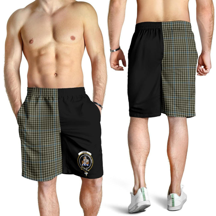 Scottish Haig Clan Crest Tartan Half of Me Men's Shorts