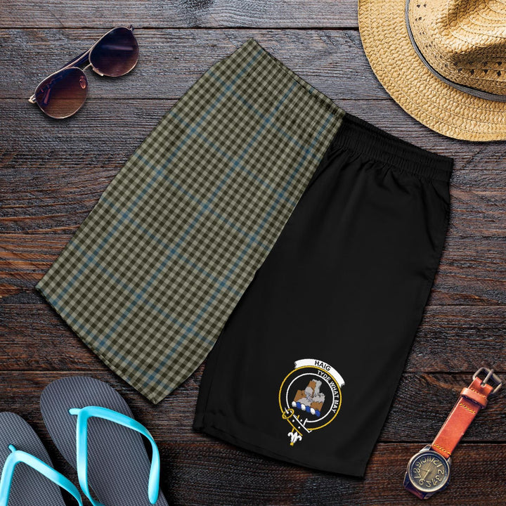 Scottish Haig Clan Crest Tartan Half of Me Men's Shorts