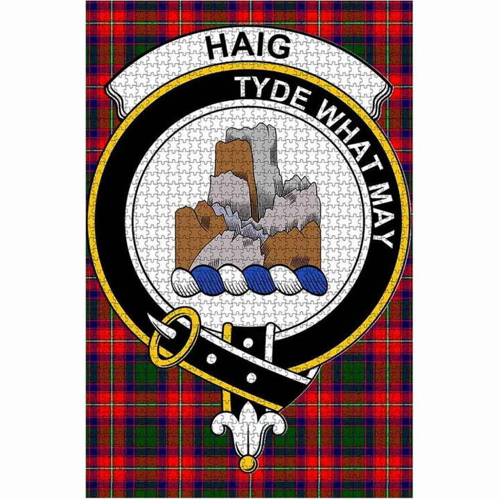 Scottish Haig Clan Crest Tartan Jigsaw Puzzle 1