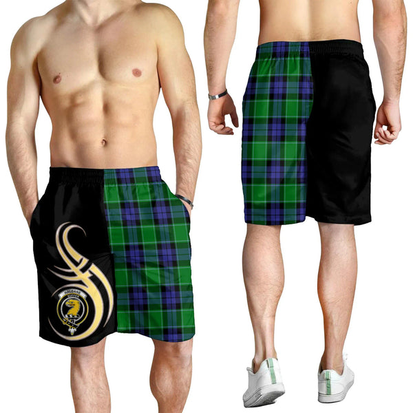 Scottish Haldane Clan Crest Tartan Believe in Me Men's Shorts