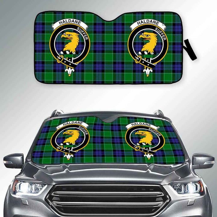 Scottish Haldane Clan Crest Tartan Car Windshield Sun Shade Tartan Plaid 2