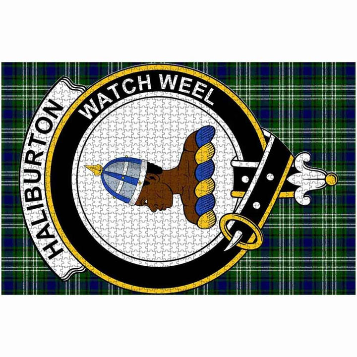 Scottish Haliburton Clan Crest Tartan Jigsaw Puzzle 2