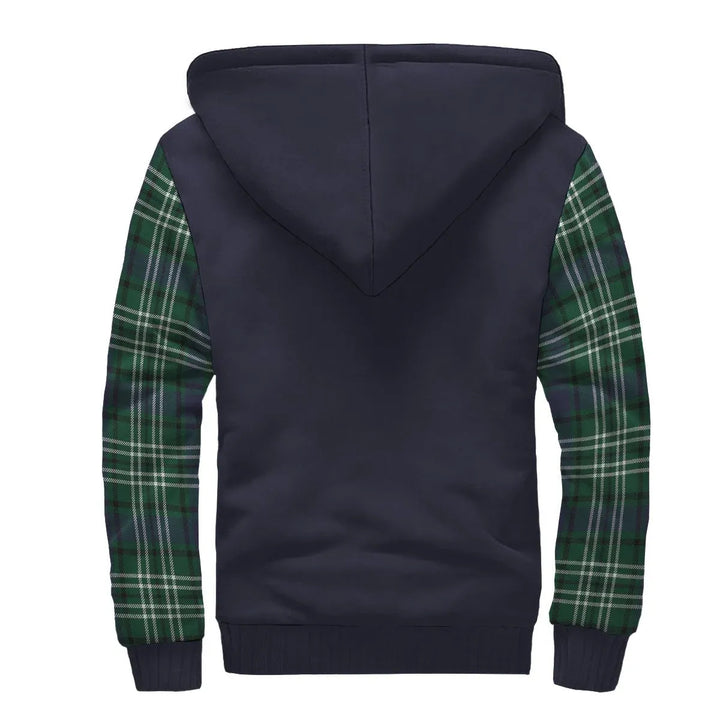 Scottish Haliburton Clan Crest Tartan Plaid Sleeve Sherpa Hoodie