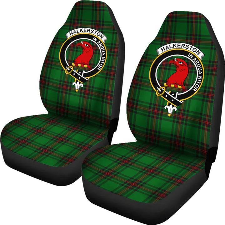 Scottish Halkerston Clan Crest Tartan Car Seat Covers 1
