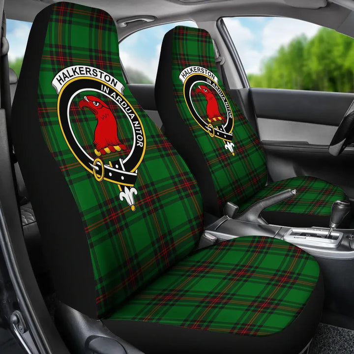 Scottish Halkerston Clan Crest Tartan Car Seat Covers 3
