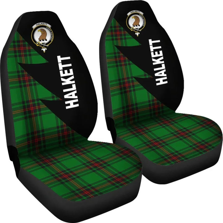 Scottish Halkett Clan Crest Tartan Car Seat Covers - Flash Style 4