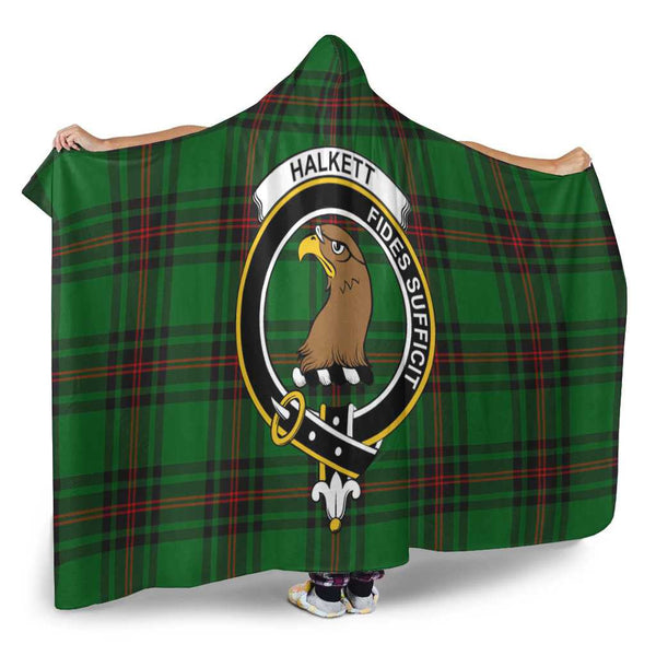 Scottish Halkett Clan Crest Tartan Hooded Blanket Tartan Plaid 2