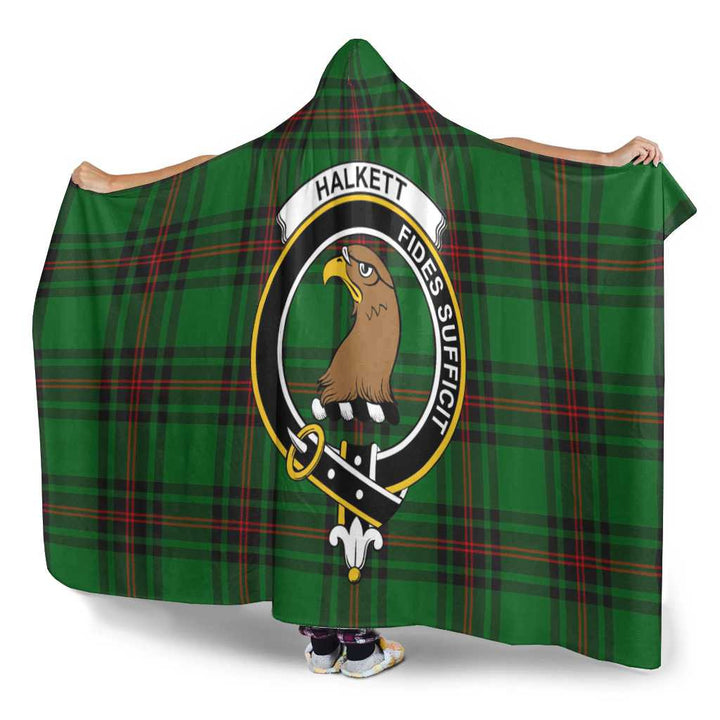 Scottish Halkett Clan Crest Tartan Hooded Blanket Tartan Plaid 3