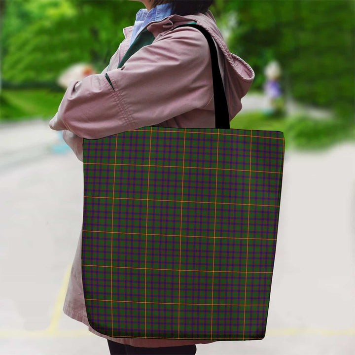 Scottish Hall Clan Tartan Canvas Bag With Shoulder Strap Tartan Plaid 2