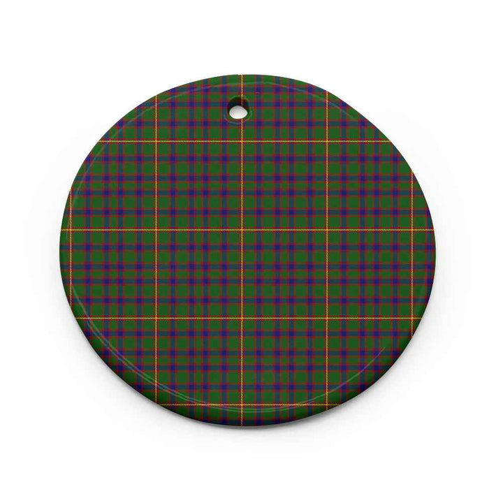 Scottish Hall Clan Tartan Ceramic Ornament Circle Shape Tartan Plaid