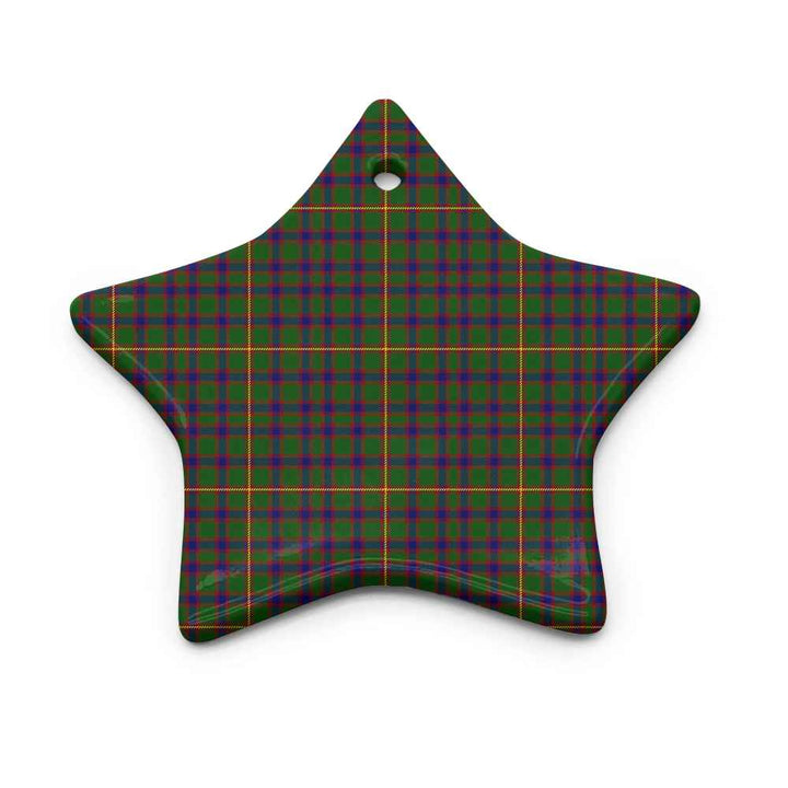 Scottish Hall Clan Tartan Ceramic Ornament Star Shape Tartan Plaid