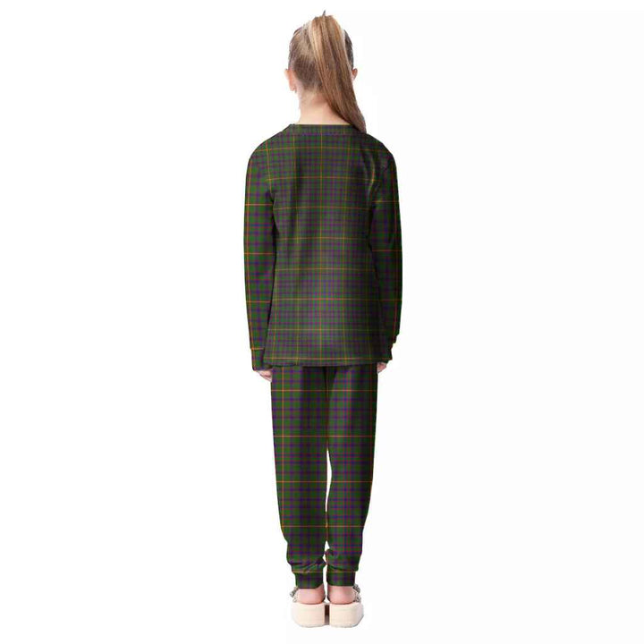 Scottish Hall Clan Tartan Pajama Set Kid Back Side Tartan Plaid