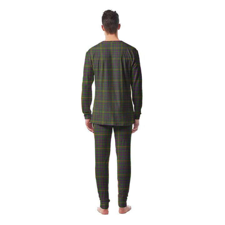 Scottish Hall Clan Tartan Pajama Set Men Back Side Tartan Plaid